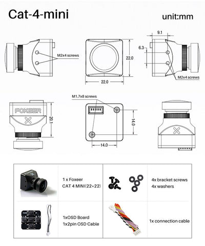 Foxeer CAT4 Micro/Mini 4 FPV Camera