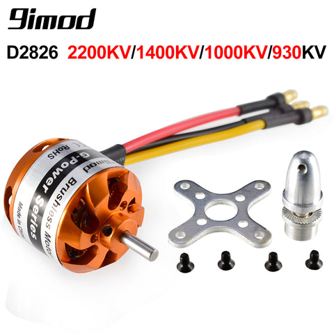 9IMOD D2826 Brushless Motor 2200KV/1400KV/1000KV/930KV 2-3S for RC Plane