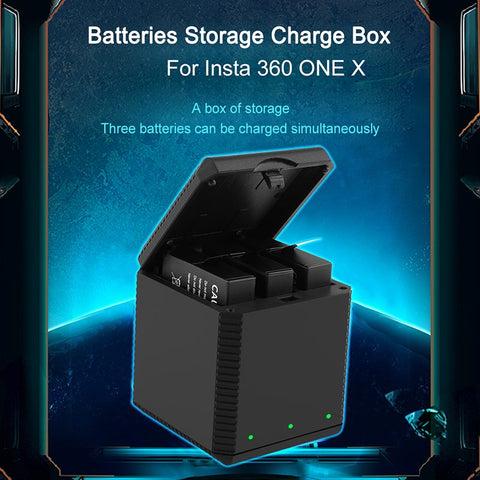 Insta360 Fast Charging Box 3-Battery Storage Charger with Type-C