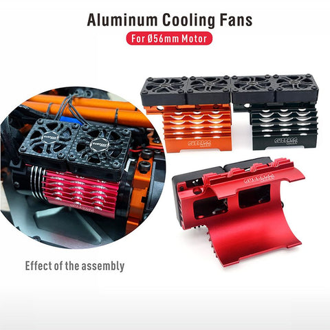 A1 Surpass 1/5 55/56/58mm Brushless Motor Fan 8.4V/16000 Cooling Red