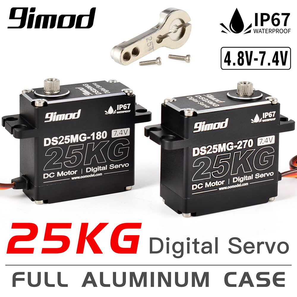 9IMOD DS25MG Metal Gear Waterproof Digital Servo - 25KG, 180deg