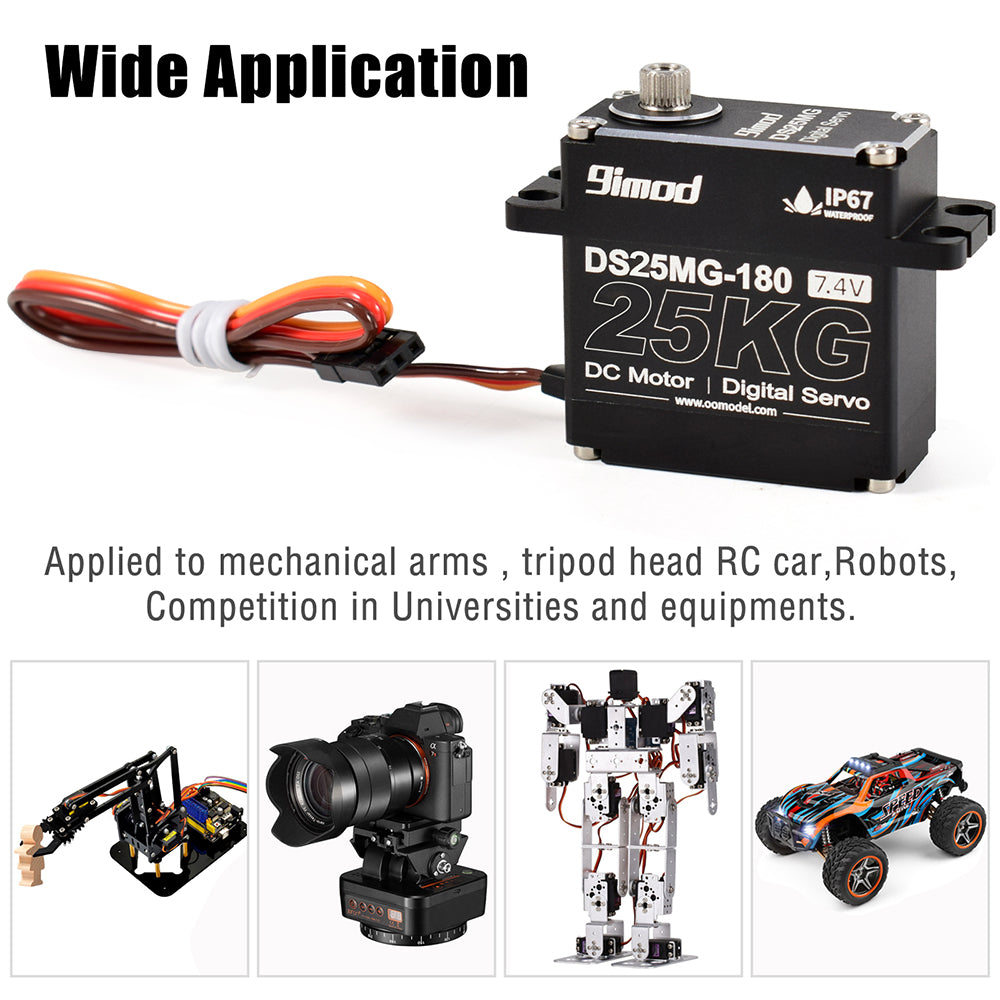 9IMOD DS25MG Metal Gear Waterproof Digital Servo - 25KG, 180deg