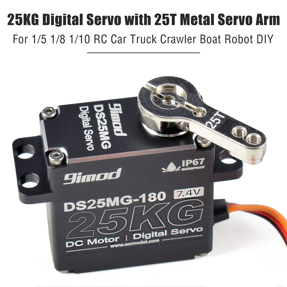 9IMOD DS25MG Metal Gear Waterproof Digital Servo - 25KG, 180deg