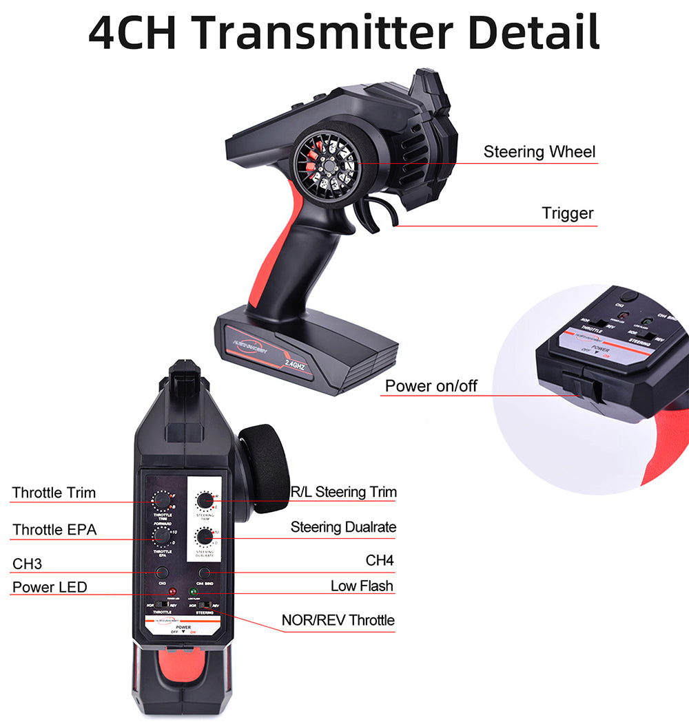 AUSTAR AX-4S 2.4GHz 4CH Transmitter + Receiver Kit