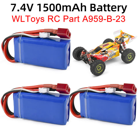 2S 7.4V 1500mAh LiPo Battery for WLtoys XK 144010 A959-B A969-B A979-B