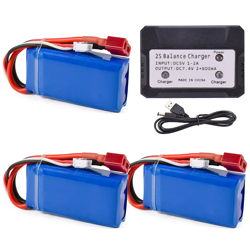 2S 7.4V 1500mAh LiPo Battery for WLtoys XK 144010 A959-B A969-B A979-B