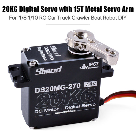 9IMOD DS20MG Metal Gear Waterproof Digital Servo - 20KG