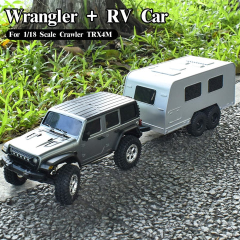 1/18 RC Crawler Travel Camper Trailer for TRX4M