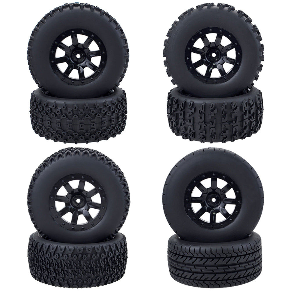 ZD Racing 4-Pack Short Course Tires with 12mm Hex for 1/10 RC SCT