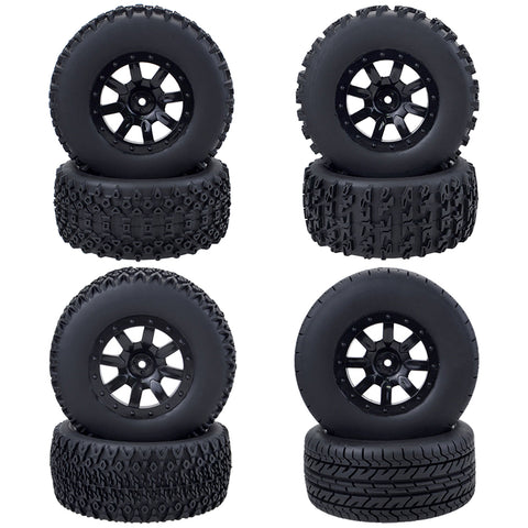 ZD Racing 4-Pack Short Course Tires with 12mm Hex for 1/10 RC SCT