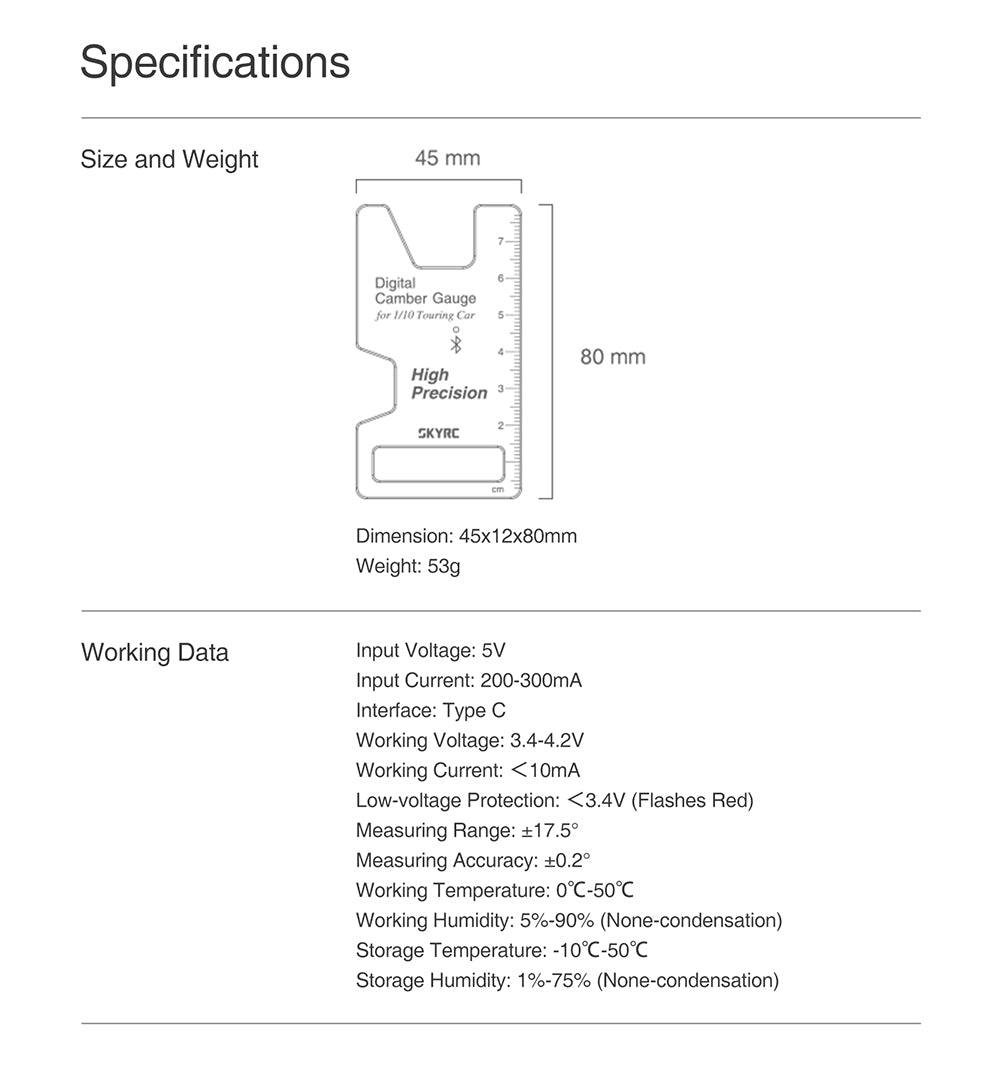 The App receives and records the races' angle data in