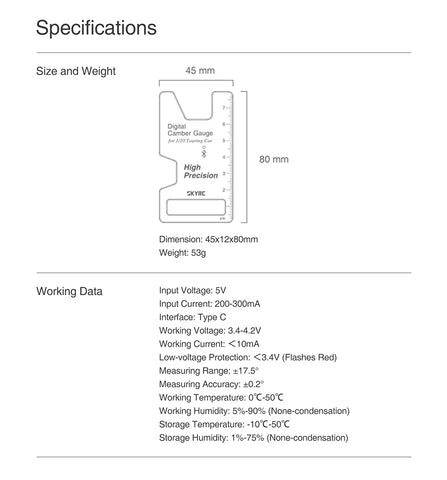 The App receives and records the races' angle data in