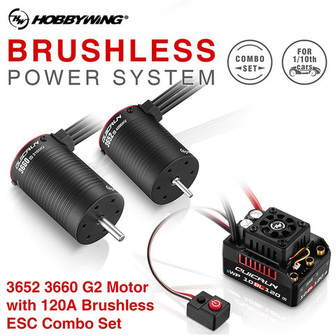 Hobbywing QuicRun WP 10BL120 G2 ESC +3652SL/3660SL Motor