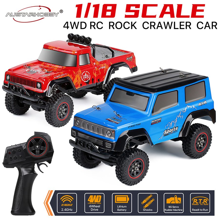 Car AUSTARHOBBY AX-8801 AX-8802 1:18 mini Rock Crawler RTR