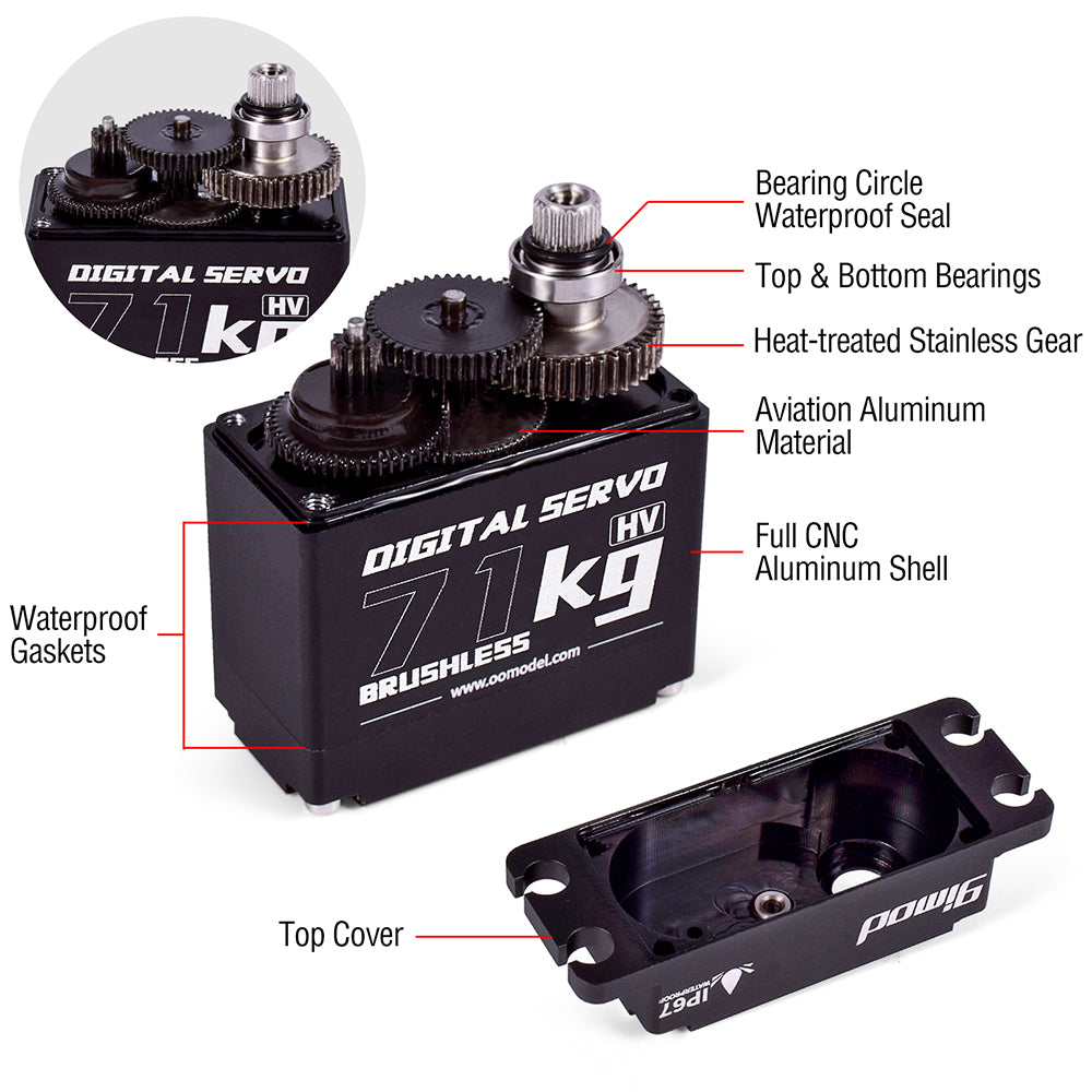 9IMOD HV71MG Metal Gear Servo - 71KG