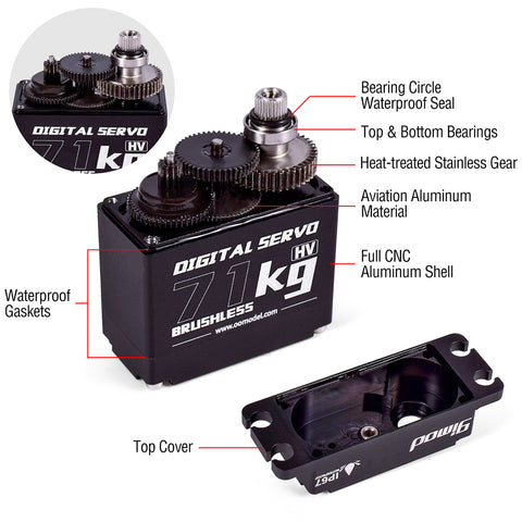 9IMOD HV71MG Metal Gear Servo - 71KG