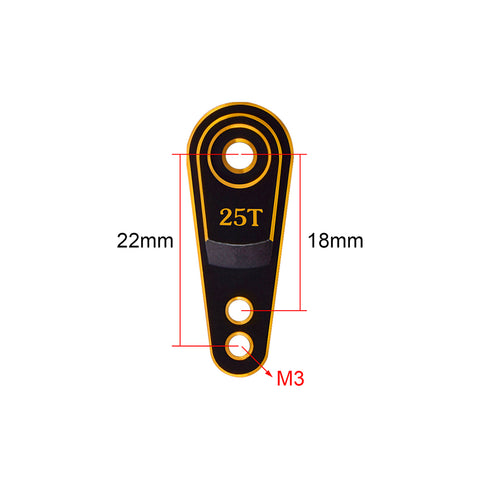 9IMOD 25T Aluminum Dual-Mount Servo Arm 56mm Adjustable for 1/10 RC Crawler