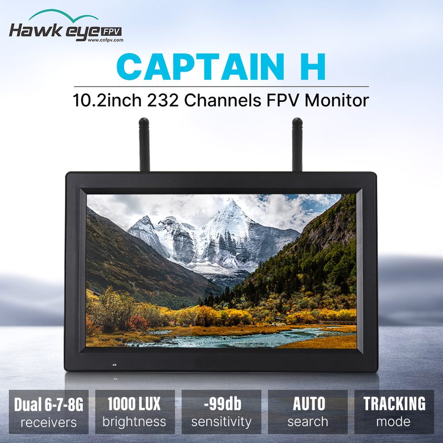 Hawkeye H 10.2 inch 6G 7G 8GHZ HD FPV 232CH FRQ