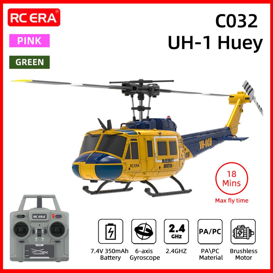 C032 1/48 3D 6CH Flybarless Helicopter UH-1