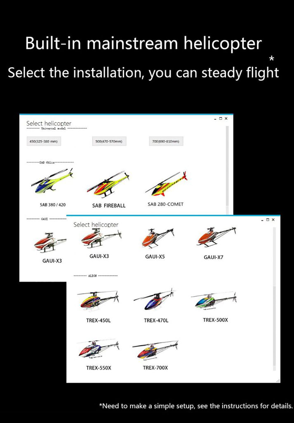 Flywing H1 Helicopter Flight Controller for FW450 / FW450L