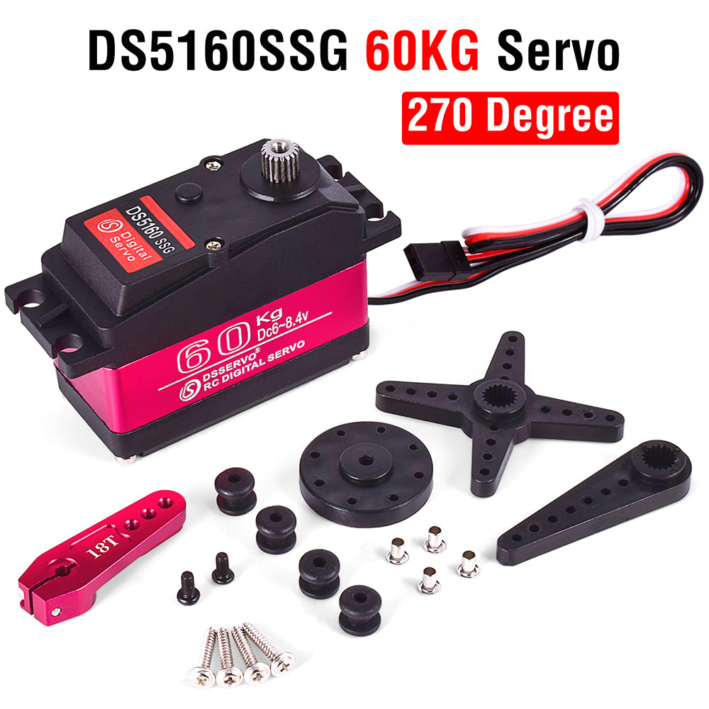 SURPASS HOBBY 60KG/80KG/150KG HV High Torque Servo 180°/270° for 1/5 RC Car