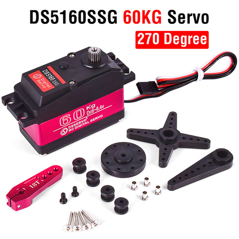 SURPASS HOBBY 60KG/80KG/150KG HV High Torque Servo 180°/270° for 1/5 RC Car