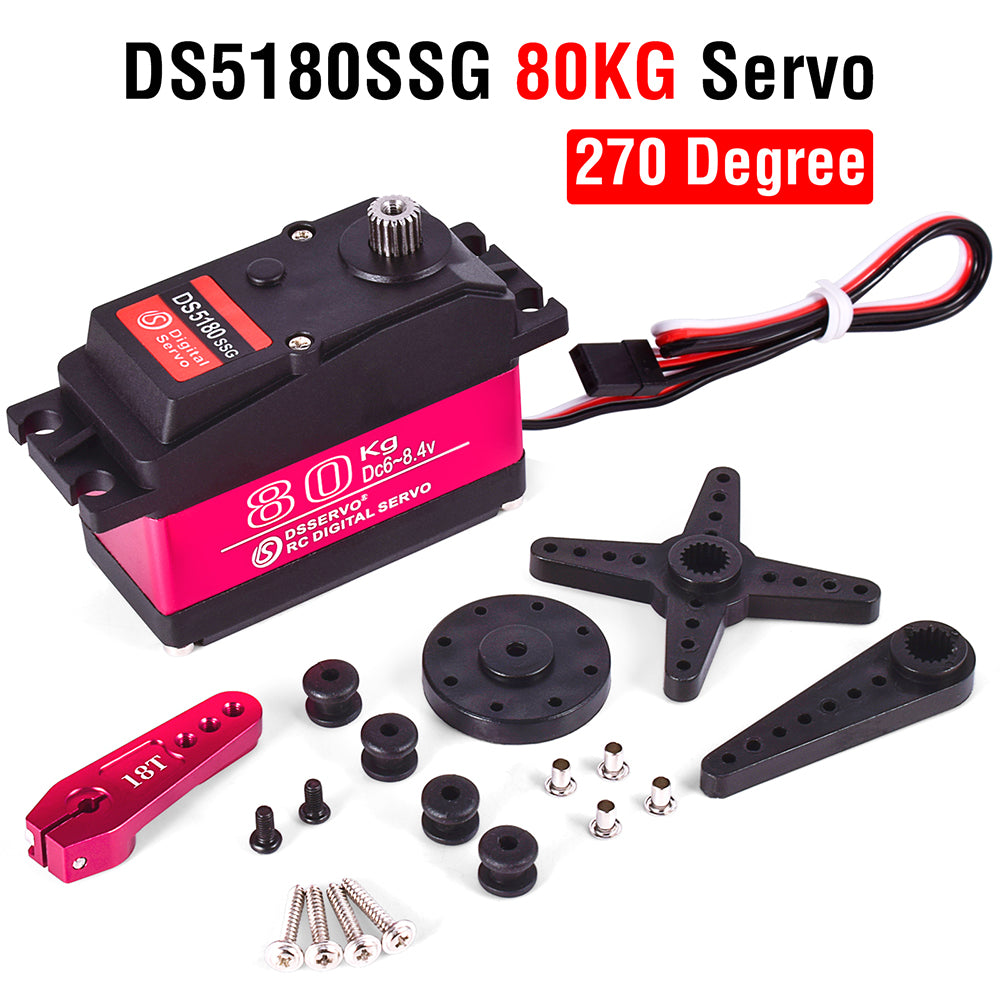 SURPASS HOBBY 60KG/80KG/150KG HV High Torque Servo 180°/270° for 1/5 RC Car