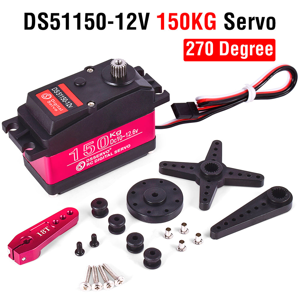 SURPASS HOBBY 60KG/80KG/150KG HV High Torque Servo 180°/270° for 1/5 RC Car