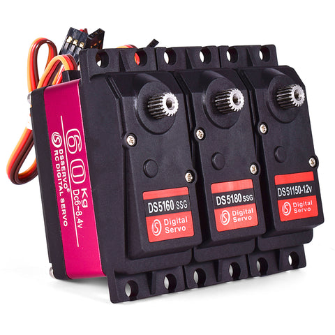 SURPASS HOBBY 60KG/80KG/150KG HV High Torque Servo 180°/270° for 1/5 RC Car