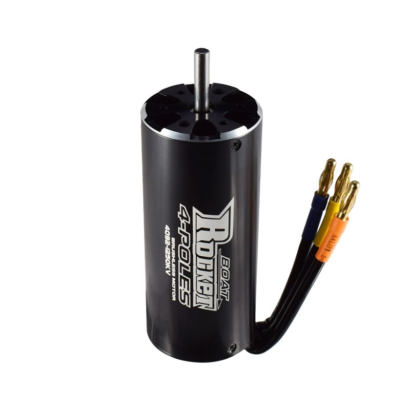 Rocket 4092 Boat Motor / 4 Sensorless Brushless 5.0mm 1250KV Black