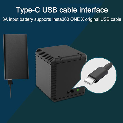 Insta360 Fast Charging Box 3-Battery Storage Charger with Type-C