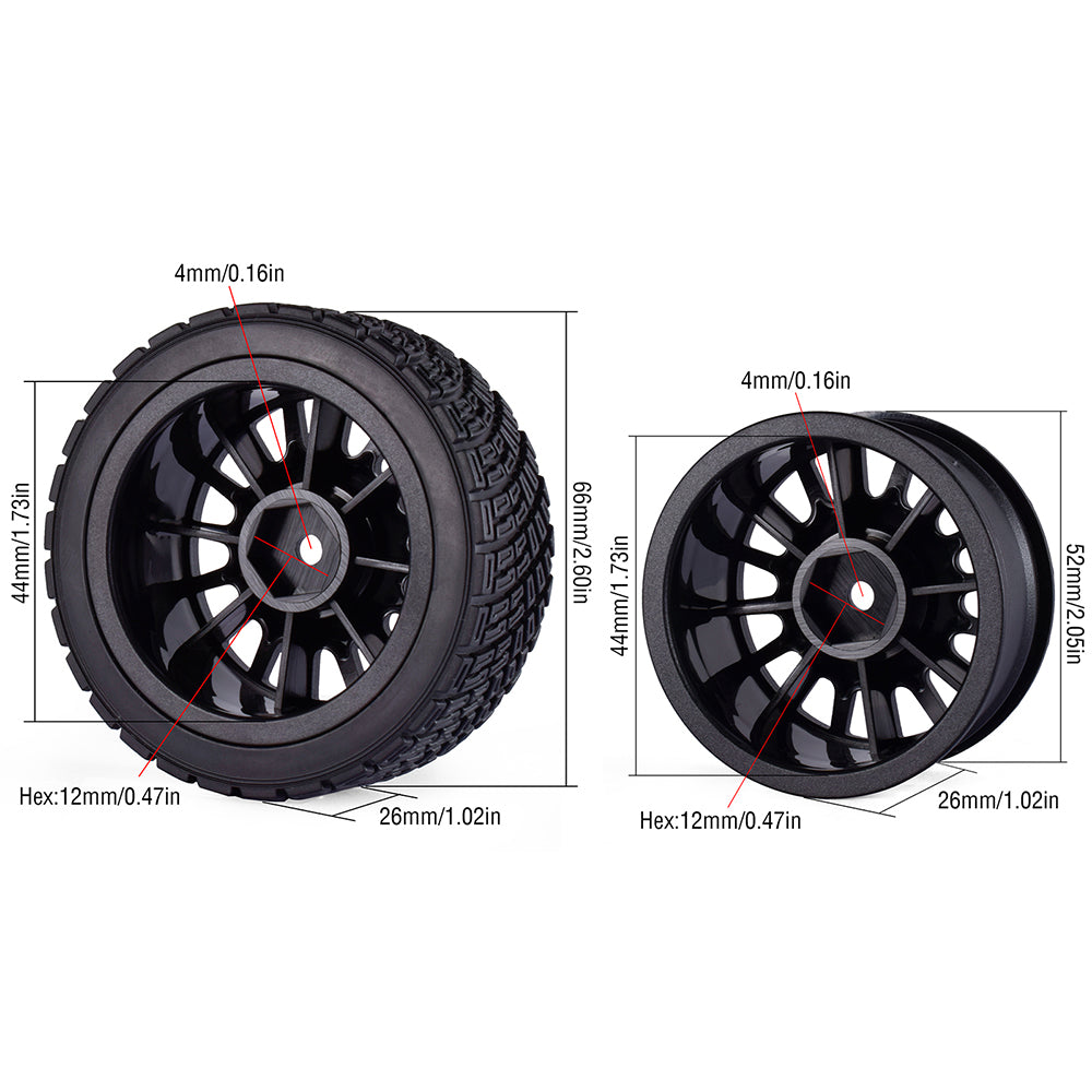 AUSTARHOBBY 12mm Hex Wheels and Tires