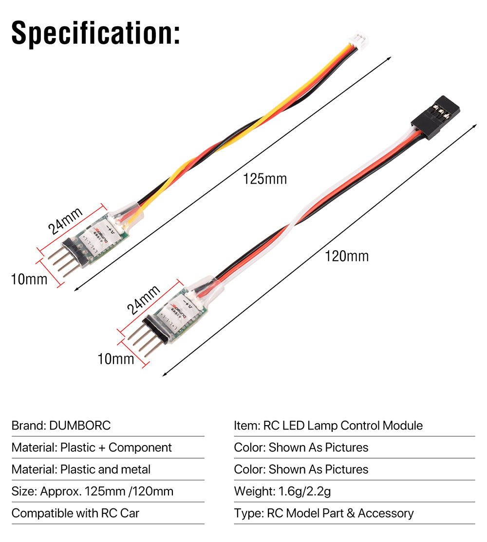 DUMBORC LED Lights for Car Crawler Lamp Controller