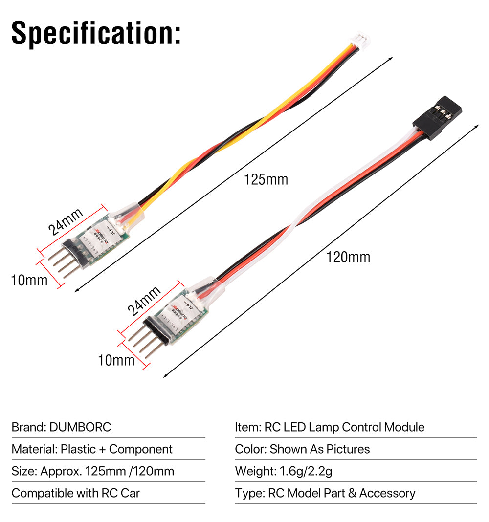 DUMBORC LED Lights for Car Crawler Lamp Controller