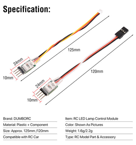 DUMBORC LED Lights for Car Crawler Lamp Controller