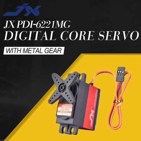 JX PDI-6221MG 4.8-6.0V 20KG 0.16 Sec Large Torque Metal Gear Digital