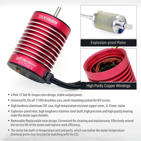 Rocket-RC V2 F540/F550 Sensorless Brushless Motor 1/10 Tamiya Car