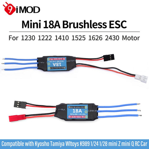 1/24 1/28 Car Brushless 18A ESC 11525/1626 Motor Boat PH