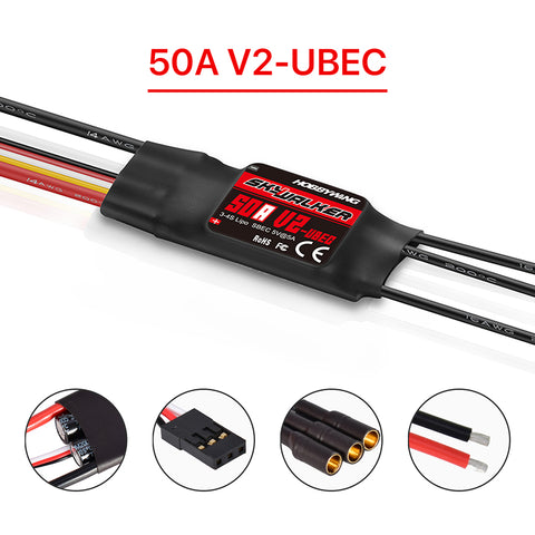 HOBBYWING Skywalker V2 Brushless ESC 20A 30A 40A 50A 60A 80A 100A