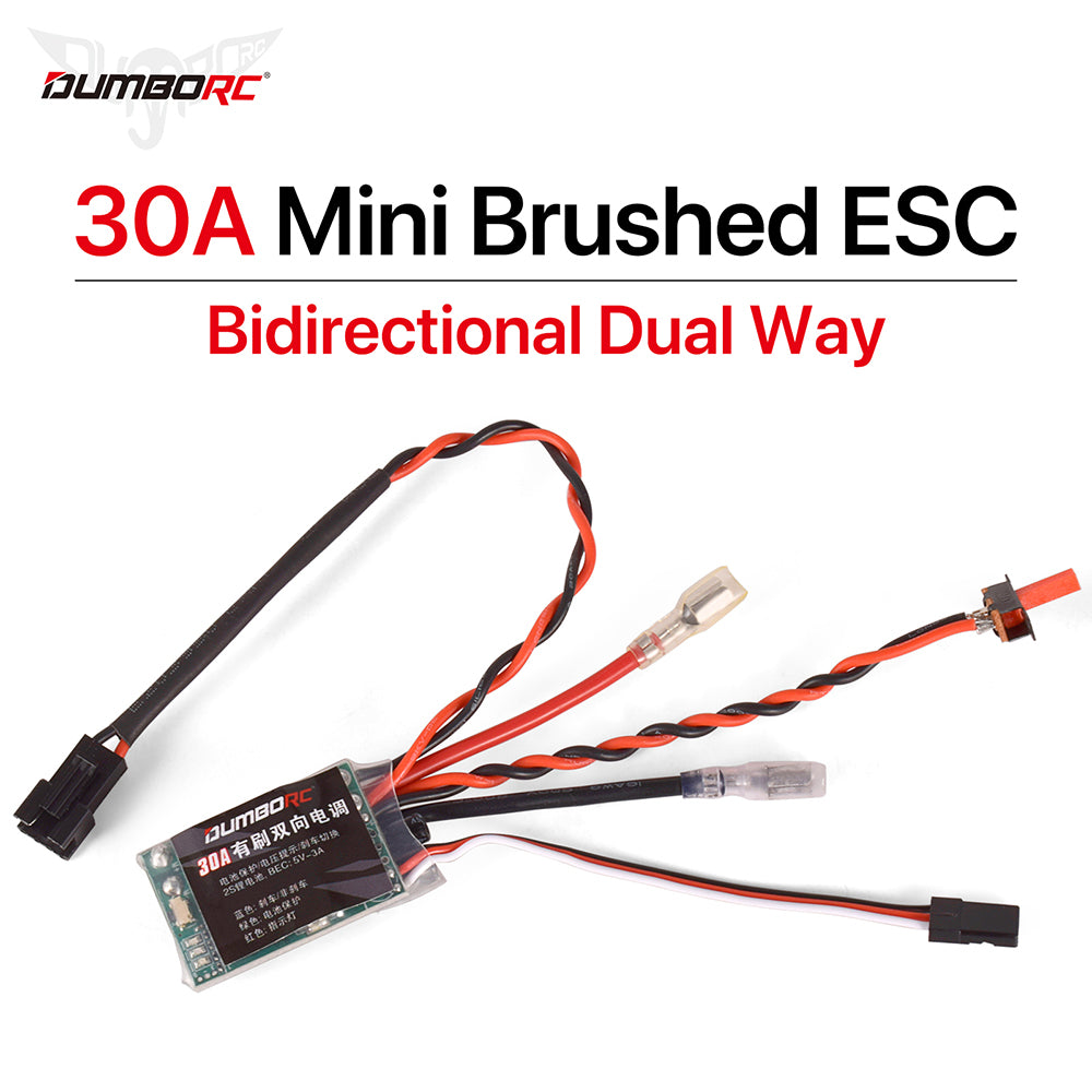 DUMBORC 30A Brushed Bidirectional ESC - BEC 5V/3A 2S - 280~390