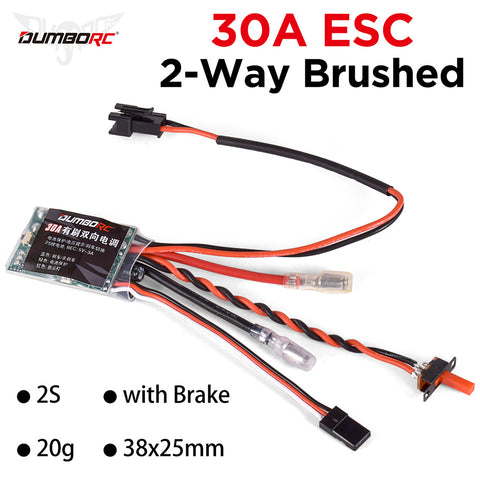 DUMBORC 30A Brushed Bidirectional ESC - BEC 5V/3A 2S - 280~390