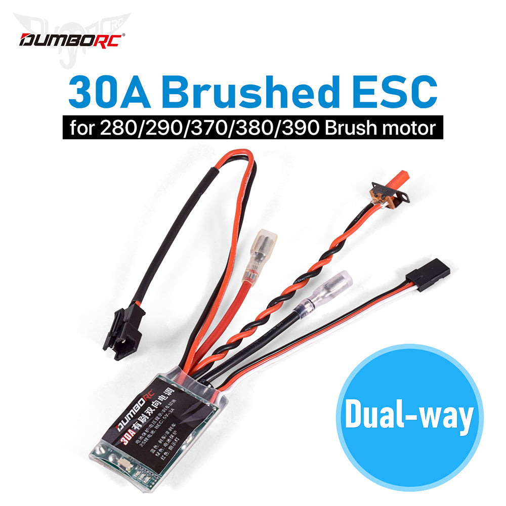 DUMBORC 30A Brushed Bidirectional ESC - BEC 5V/3A 2S - 280~390