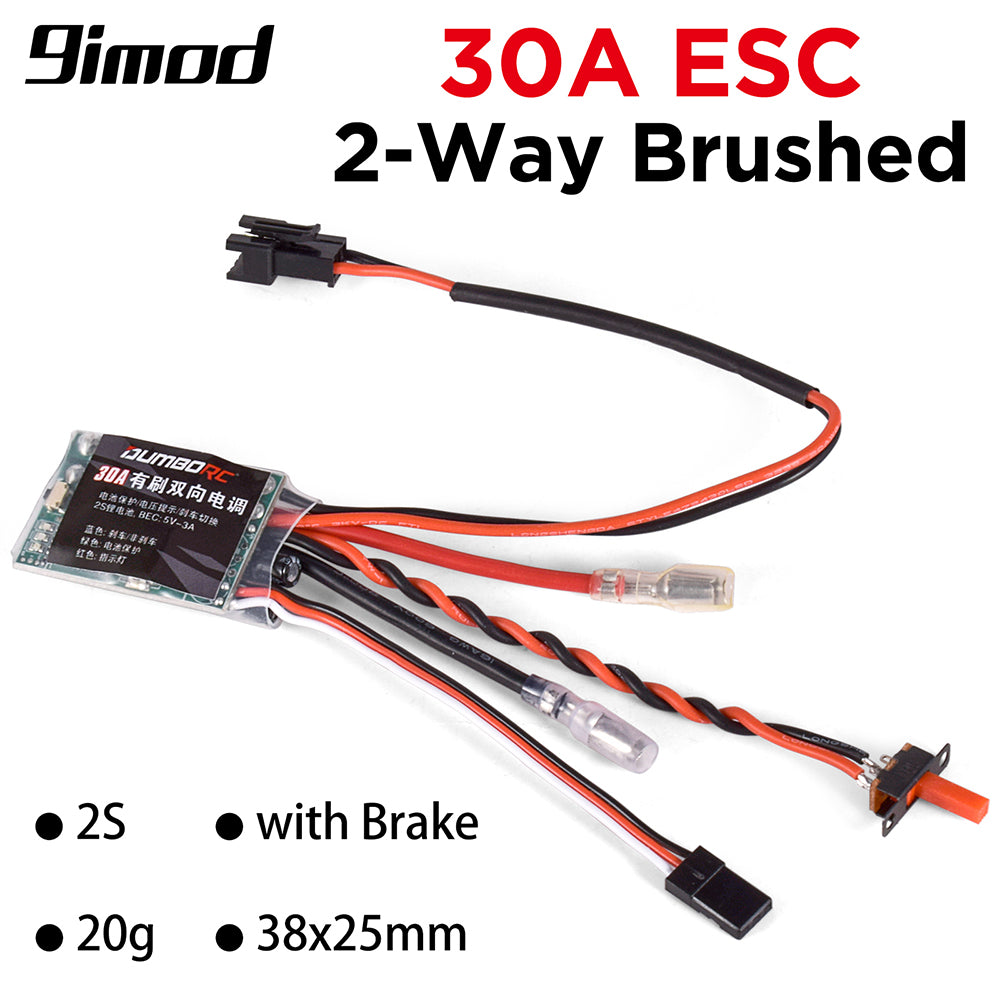DUMBORC 30A Brushed Bidirectional ESC - BEC 5V/3A 2S - 280~390