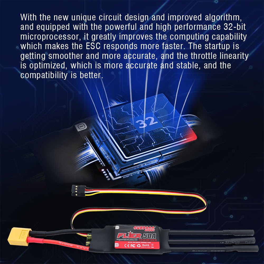 4S 20A - SURPASS HOBBY ESC 30A 40A 50A 2-4S/60A 80A 100A