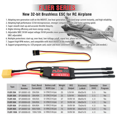 4S 20A - SURPASS HOBBY ESC 30A 40A 50A 2-4S/60A 80A 100A