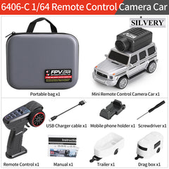 WLtoys RC Cars 1:64 Mini 6406 6406C HD Camera RC Racing Car Toy 120° Wide Angle 2.4G 720P APP Control Mini Car Dual Control WLtoys RC Cars 1:64 Mini 6406 6406C HD Camera Car  120° Wide Angle 2.4G 720P Dual Control