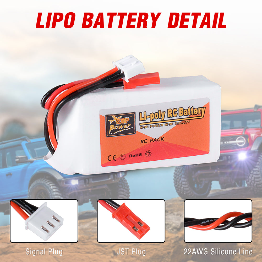 ZOP Battery TRX4M for TRX4M Crawler