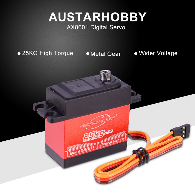 AUSTARHOBBY AX8601 Digital Servo 4.8-6.0V 25KG Waterproof High Torque