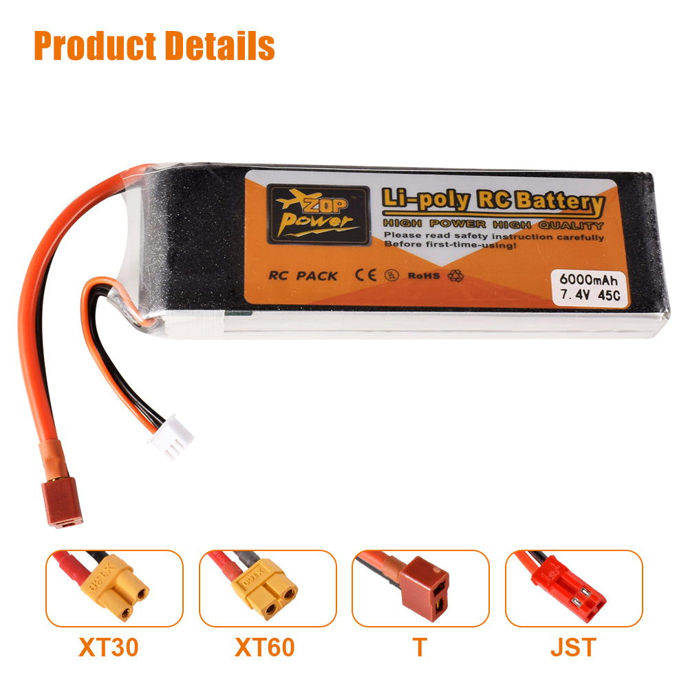 9IMOD 2S RC Lipo Battery 7.4V 4500/5000/6000mAh 45C T / XT60