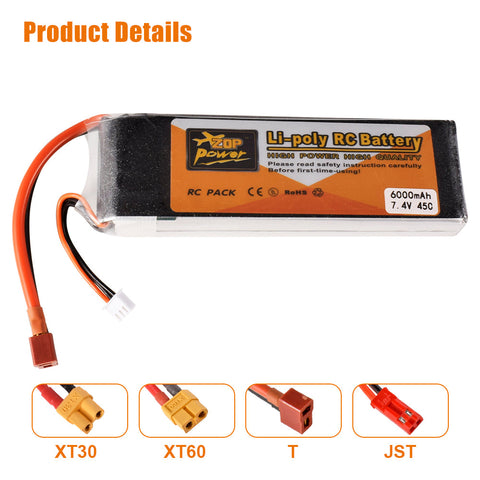9IMOD 2S RC Lipo Battery 7.4V 4500/5000/6000mAh 45C T / XT60